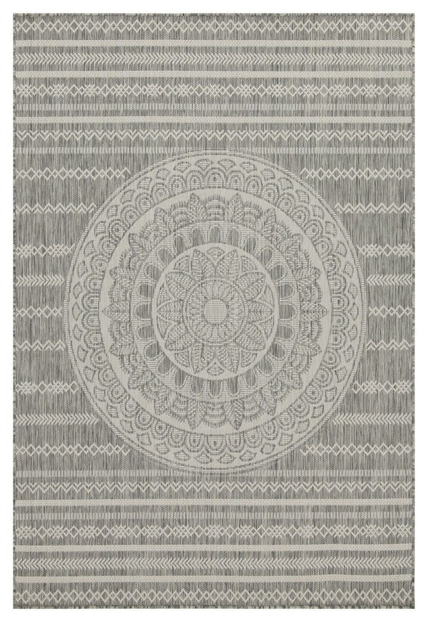 Sunshine - 5'3" X 7'3" Indoor / Outdoor Area Rug - Silver - Polypropylene