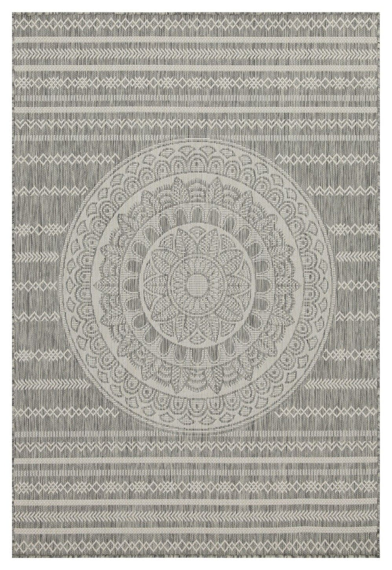 Sunshine - 5'3" X 7'3" Indoor / Outdoor Area Rug - Silver - Polypropylene