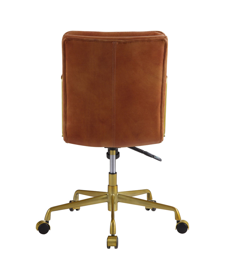 Dudley - Executive Office Chair - Rust Top Grain Leather