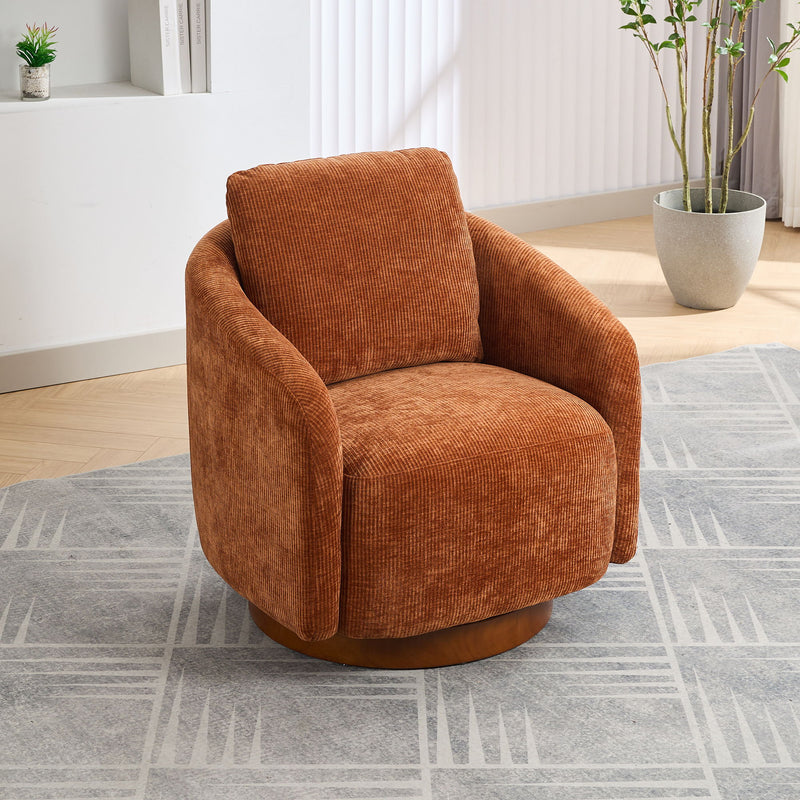 Swivel Accent Barrel Chair And Comfy Round Accent Single Sofa Chair, 360 Degree Club Chair, Lounge Armchair For Living Room Bedroom Nursery