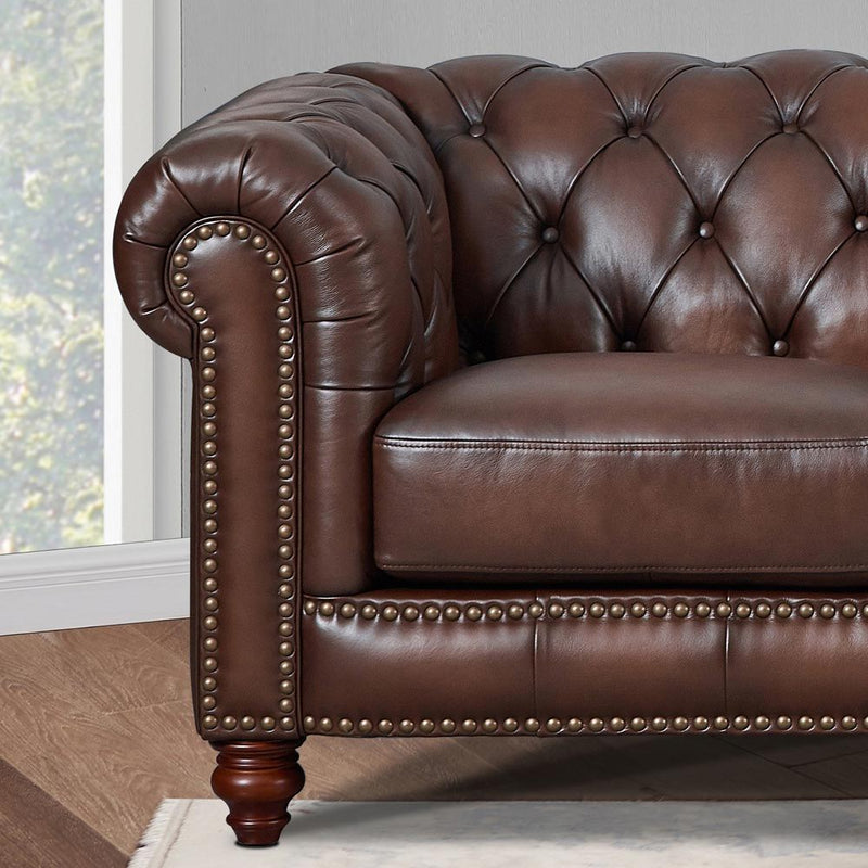 Alton Bay - Top Grain Leather Sofa Couch - Brown