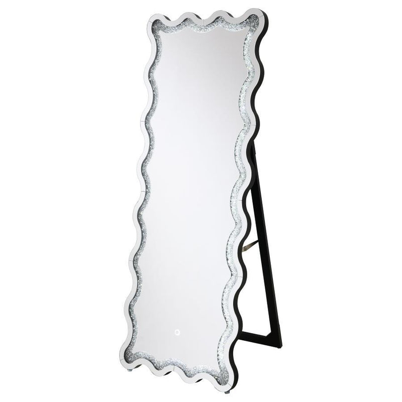 Brixey - LED Lighting Standing Floor Mirror - Black