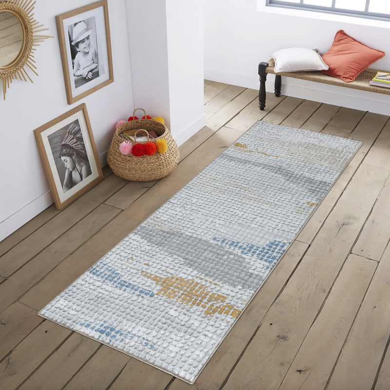 Textures - 5'3" X 7' Area Rug Polypropylene - Multi / White