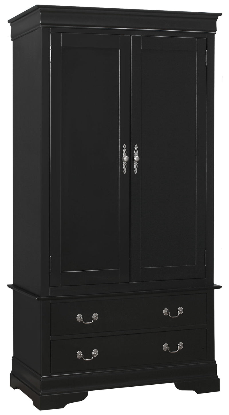 Louis Phillipe - G3150-A Armoire - Black