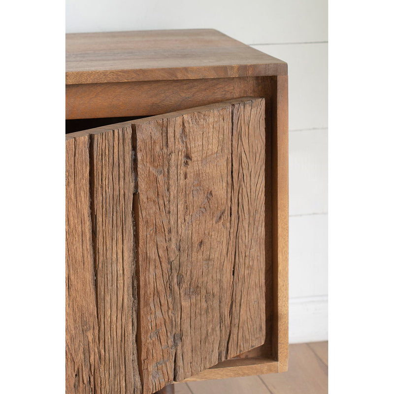 TV Cabinet With Recycle Wood 2 Door - Brown