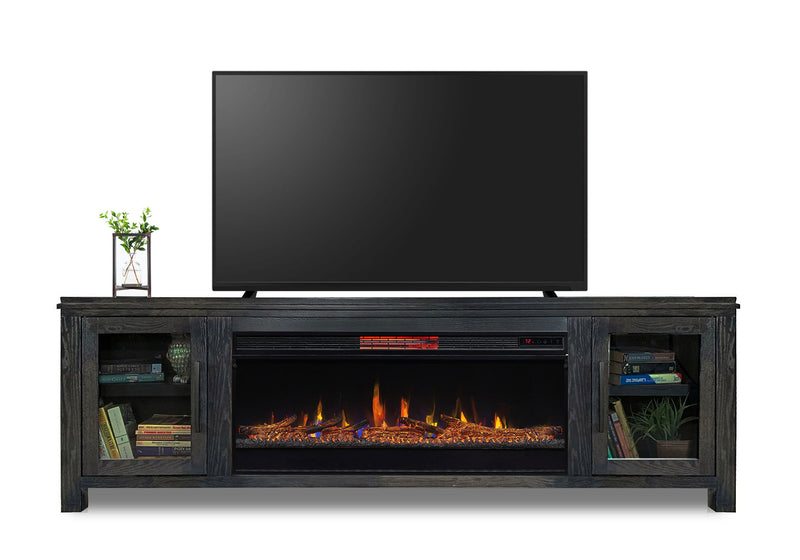 Tybee - 86" Electric Fireplace TV Console For TVs Up To 95" - Clove