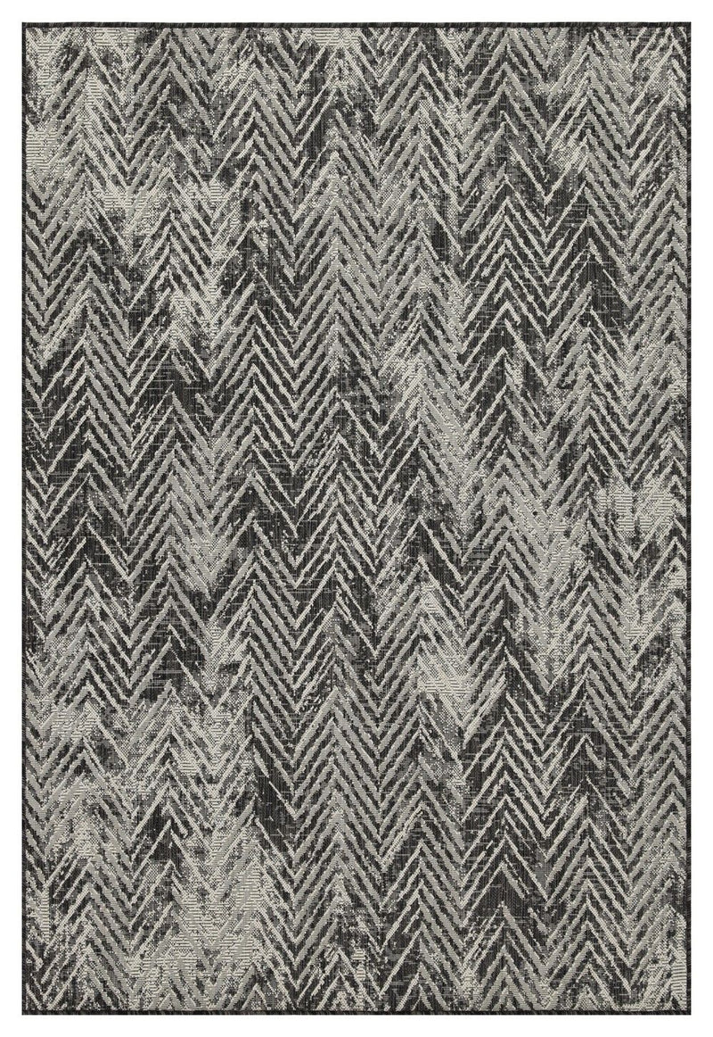 Sunshine - 2'7" X 7'3" Polypropylene, Indoor / Outdoor Area Rug - Anthracite