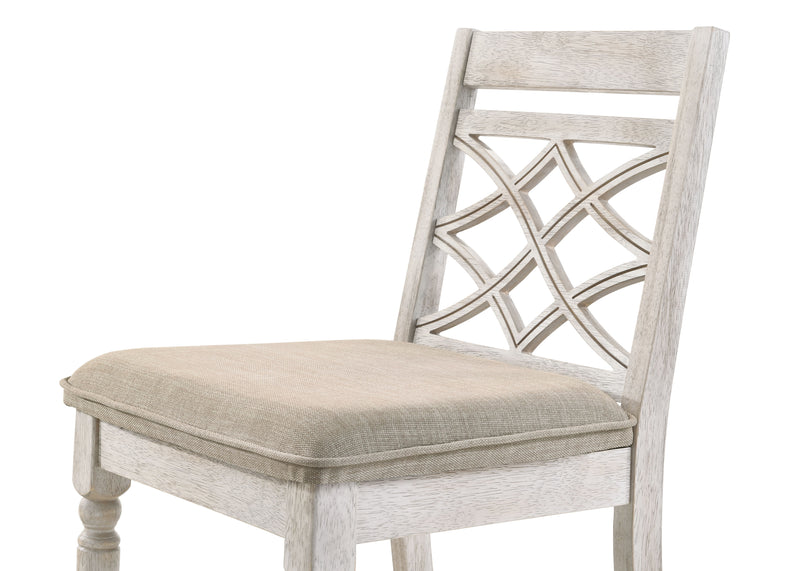 Havanna - 19" Wide Contemporary Fabric Chair With Cushion (Set of 2) - Off White