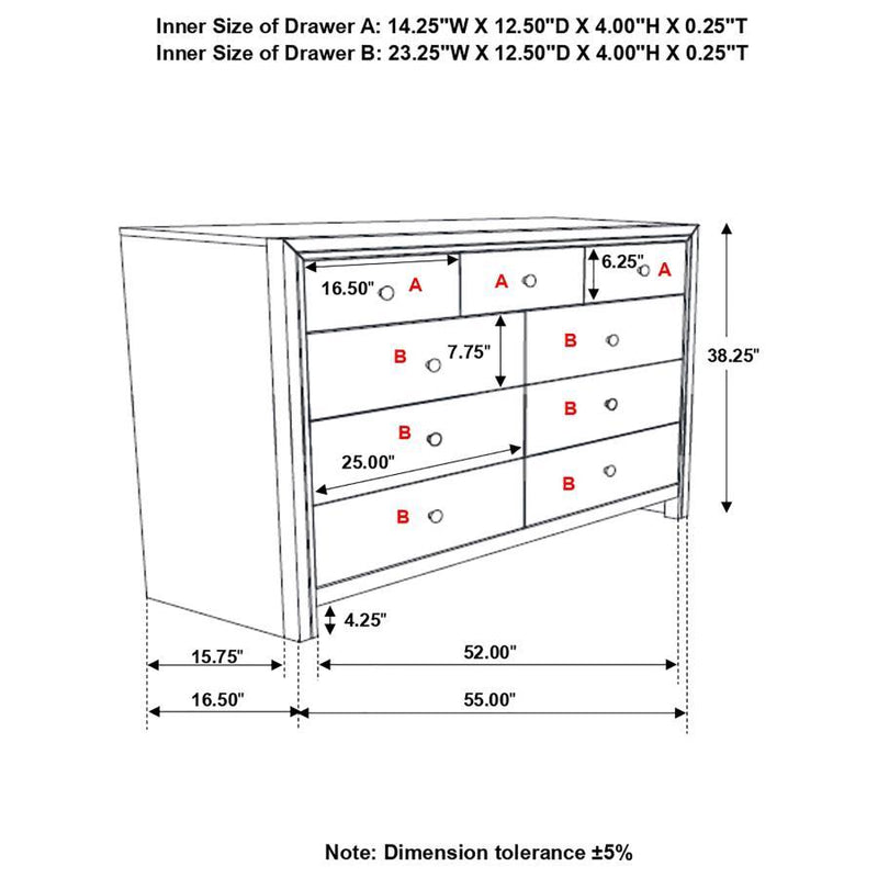 Serenity - 9-Drawer Dresser