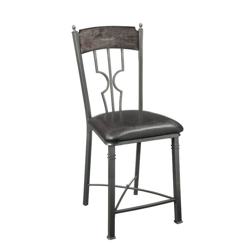 Lynlee - Counter Height Chair (Set of 2) - Espresso PU & Dark Bronze