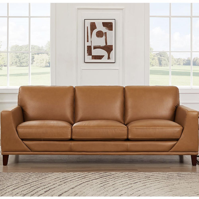 Soma - Leather Sofa - Cognac