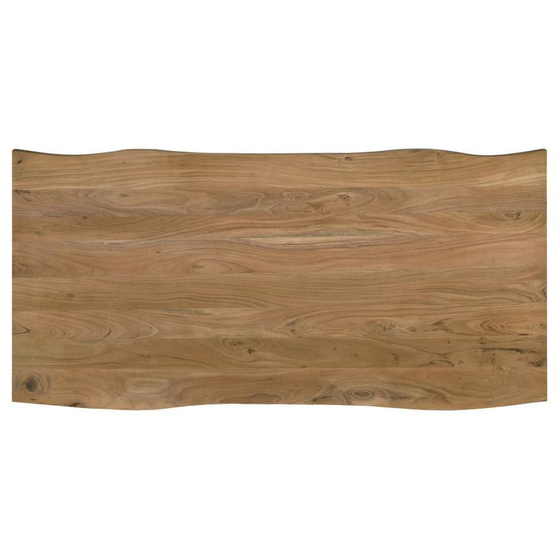 Bradshaw - Rectangular Live Edge Dining Table - Natural Acacia And Black