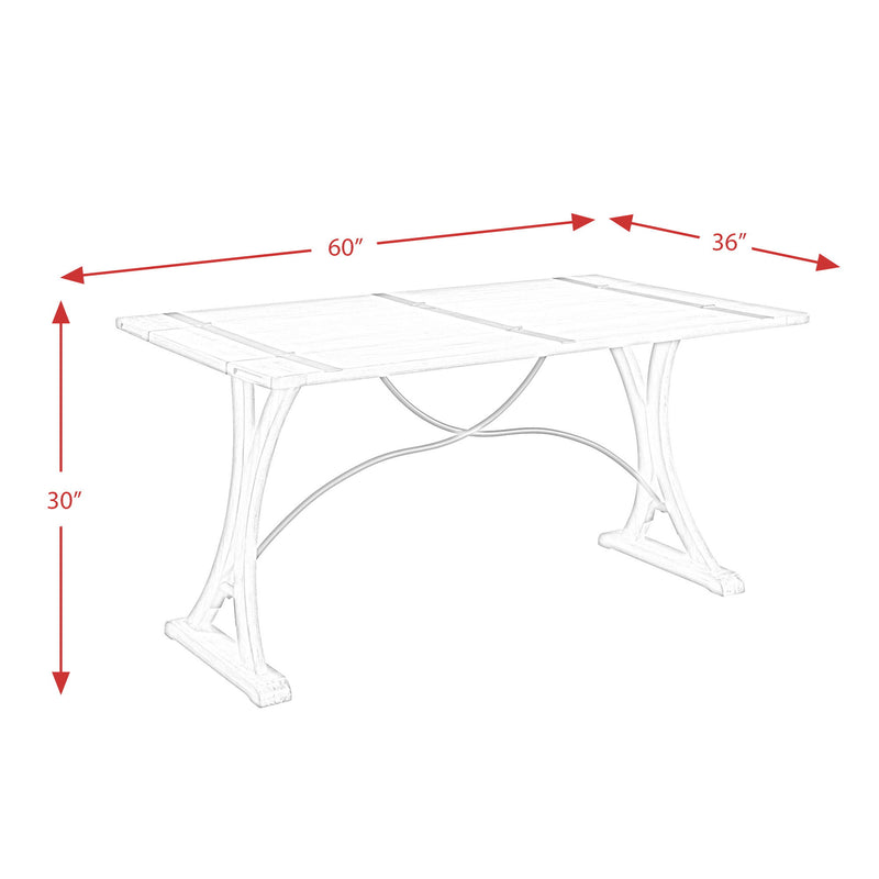 Callista - Folding Top 5 Piece Dining Set-Table And Four Chairs - Beach