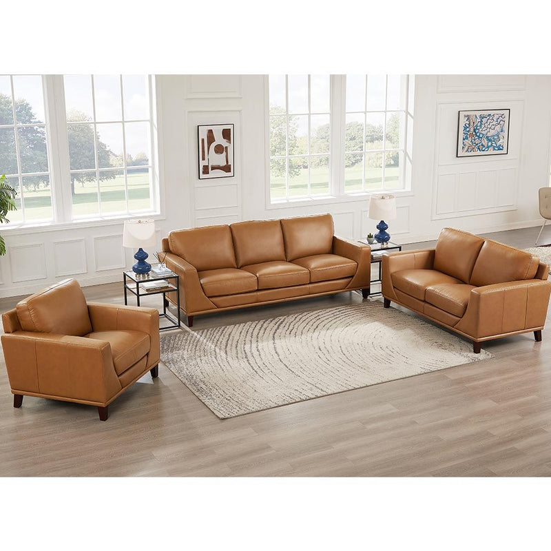 Soma - Leather Sofa - Cognac