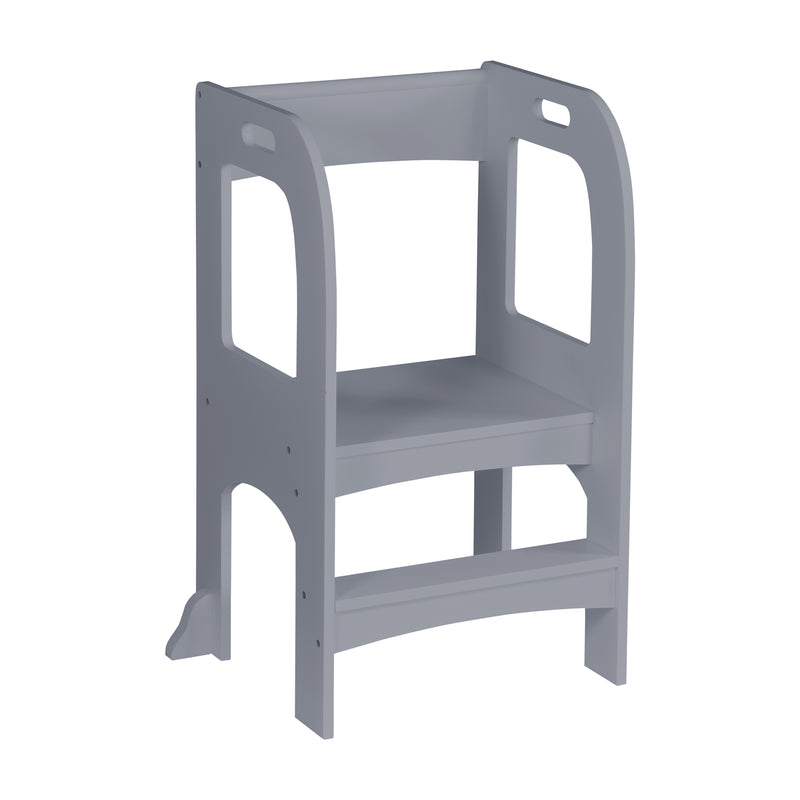 Child Standing Tower, Step Stools for Kids, Toddler Step Stool for Kitchen Counter,Gray