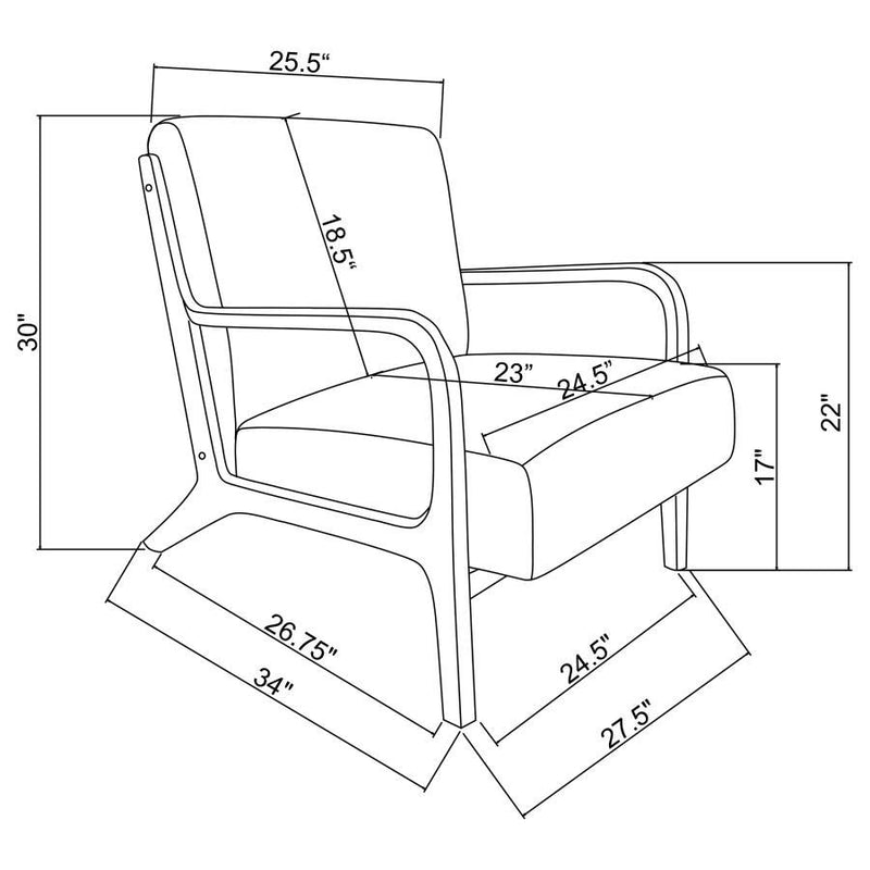 Foster - Upholstered Wood Frame Accent Chair