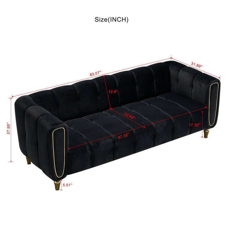 Modern Velvet Sofa For Living Room