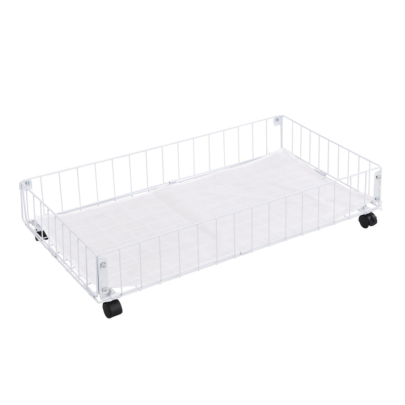 Twin Size Stylish Metal Daybed with 2 Drawers, White