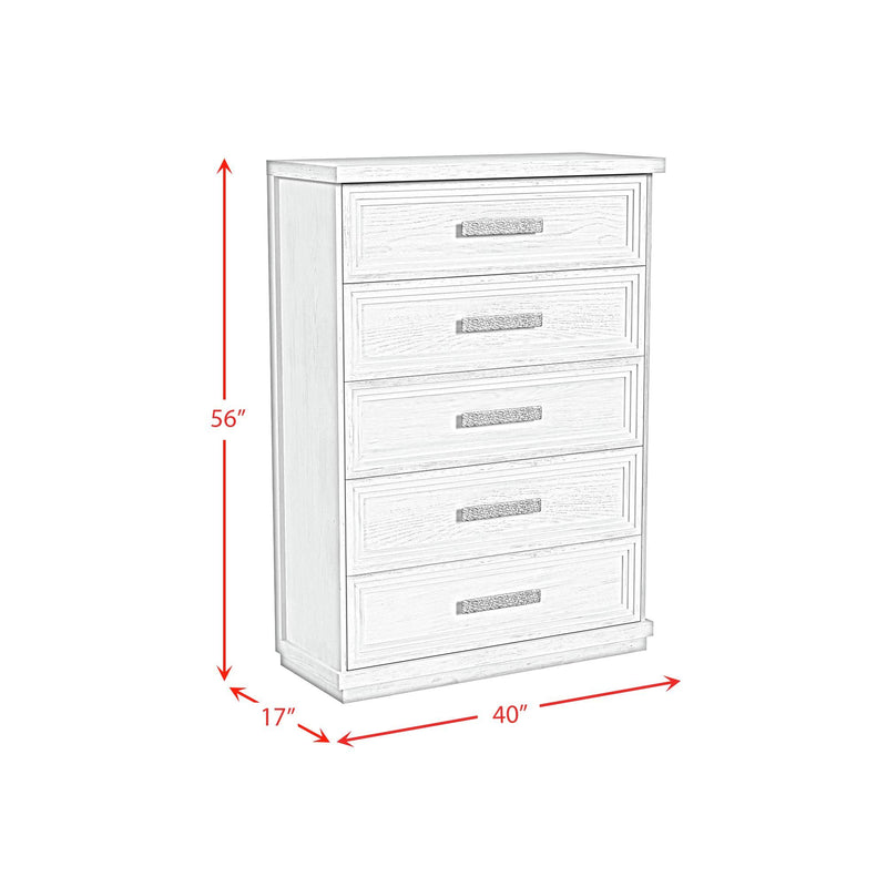 Avalanche - 5-Drawer Chest - Antique White