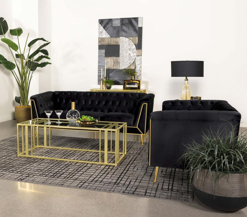 Adri - Rectangular Glass Top Coffee Table