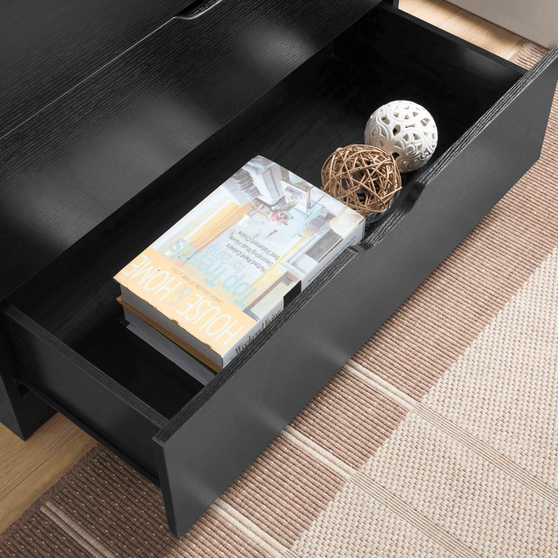 Modern Five Drawer Clothes And Storage Chest Cabinet With Cutout Handles