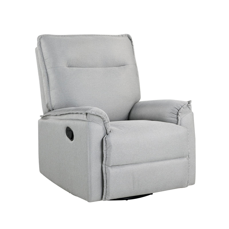 360° Swivel Upholstered Manual Recliner Chair Theater Recliner Sofa Nursery Glider Rocker For Living Room