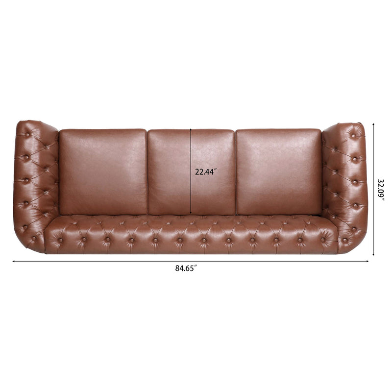 Rolled Arm Chesterfield 3 Seater Sofa