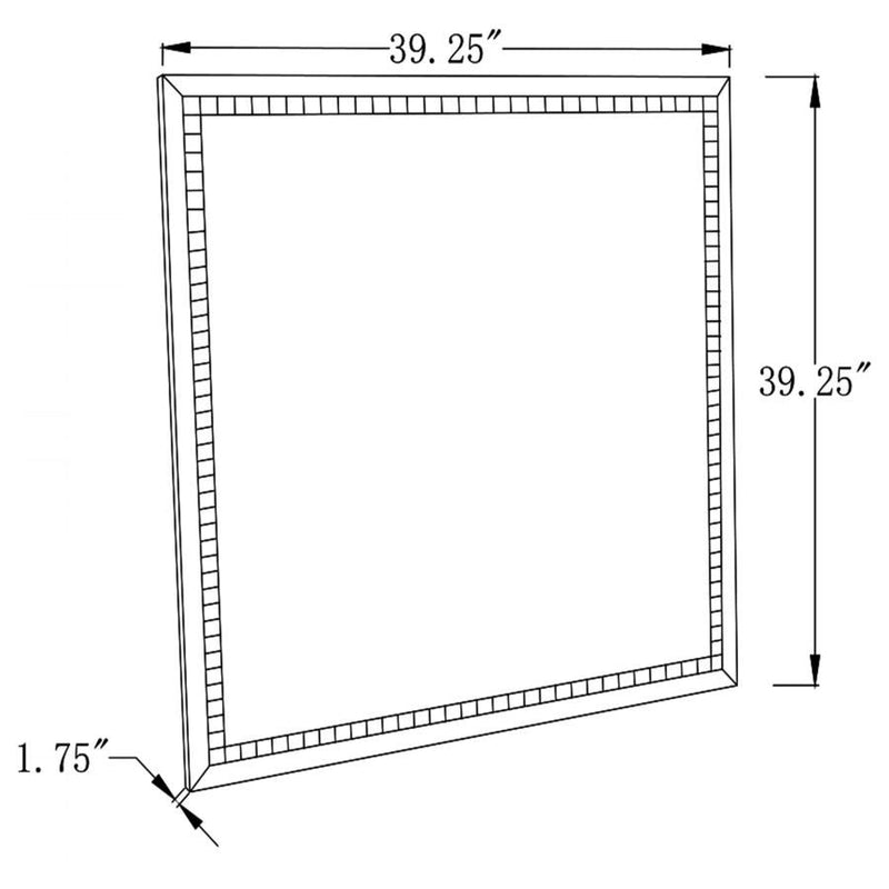 Noelle - Square Wall Mirror With LED Lights - Silver