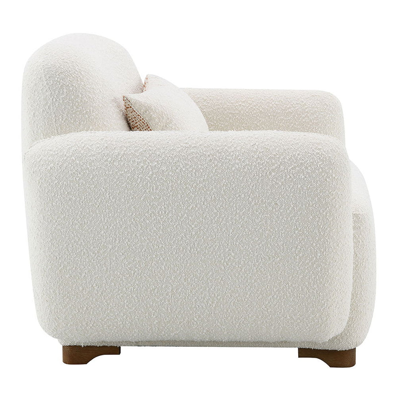 Darius - Chair With Pillow - Beige Boucle