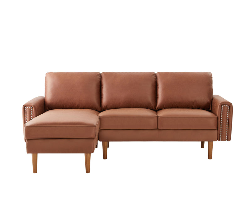 L-Shape Sofa Couch With Chais Mid-Century, Strong Leg And Design That Will Complement Any Living Space, Left Chaise