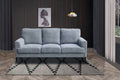 Jackson - Chenille Sofa With Black Metal Legs