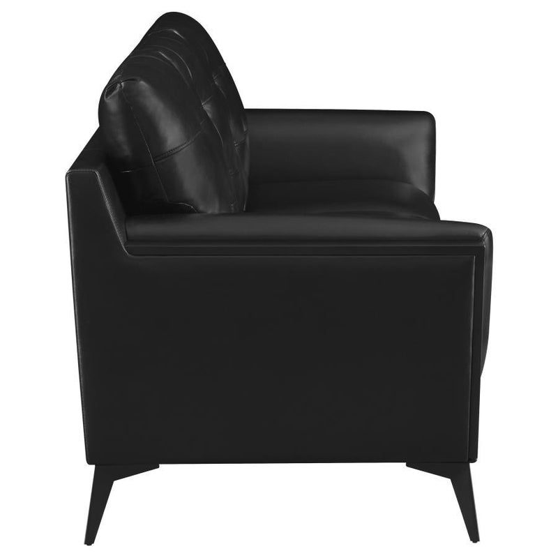 Moira - Upholstered Tufted Sofa With Track Arms - Black