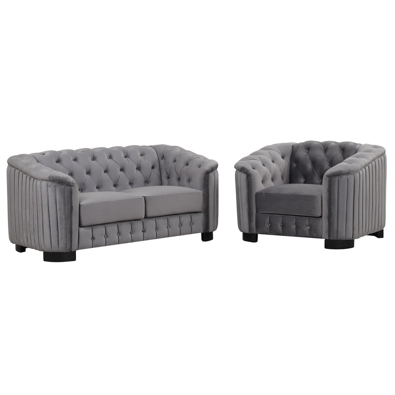 3 Piece Sofa Sets Modern With Rubber Wood Legs, Velvet Upholstered Couches Sets Including Three Seat Sofa, Loveseat And Single Chair For Living Room Furniture Set