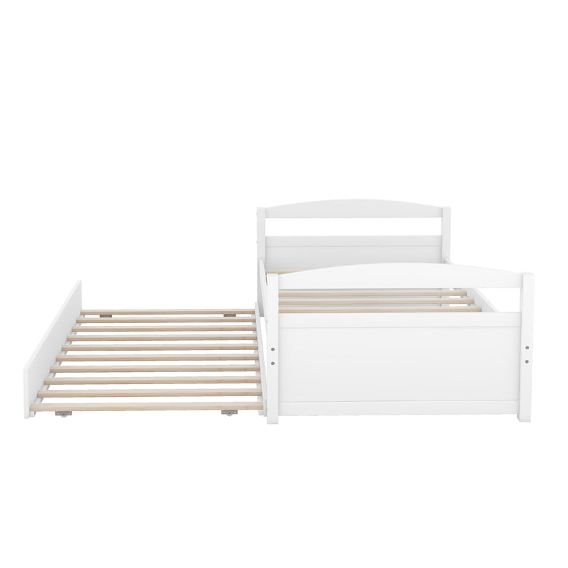 Twin Size Daybed with Trundle, White