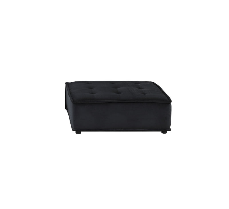 Anna - Velvet 5 Piece Sectional Sofa Ottoman