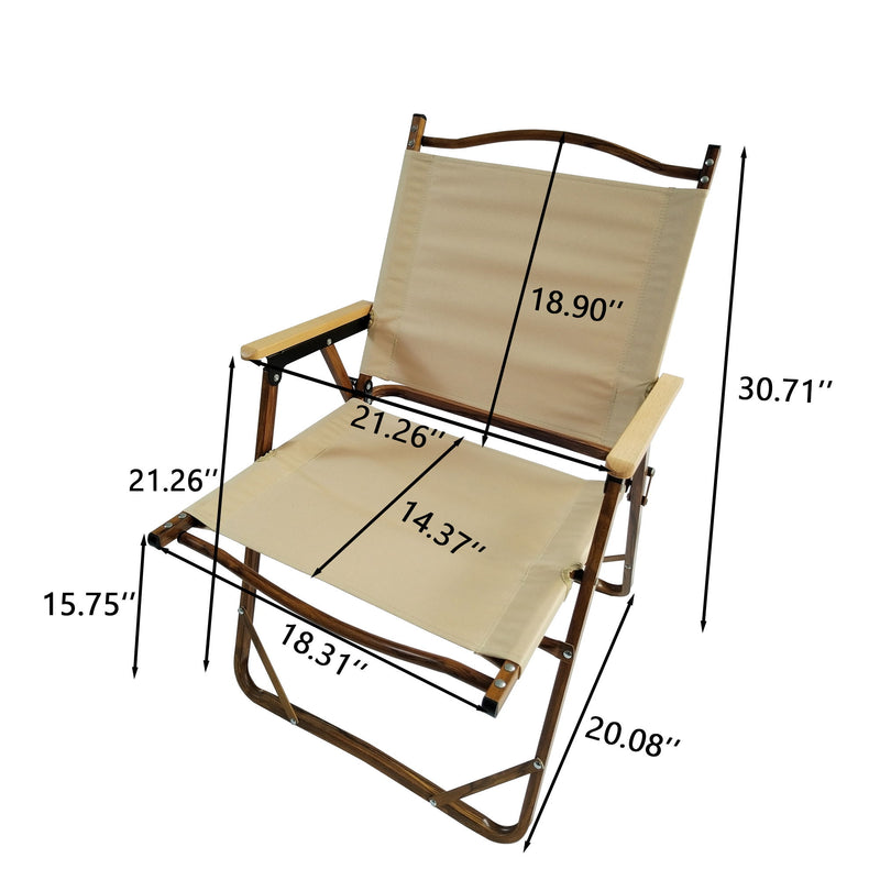 5 Pieces Dining Set, Multi-Function Foldable And Portable, 1 Dining Table & 4 Folding Chairs, Indoor And Outdoor Universal - Natural