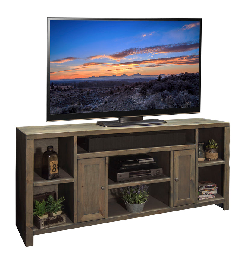 Joshua Creek - 74" TV Stand Console For TVs Up To 85" - Barnwood