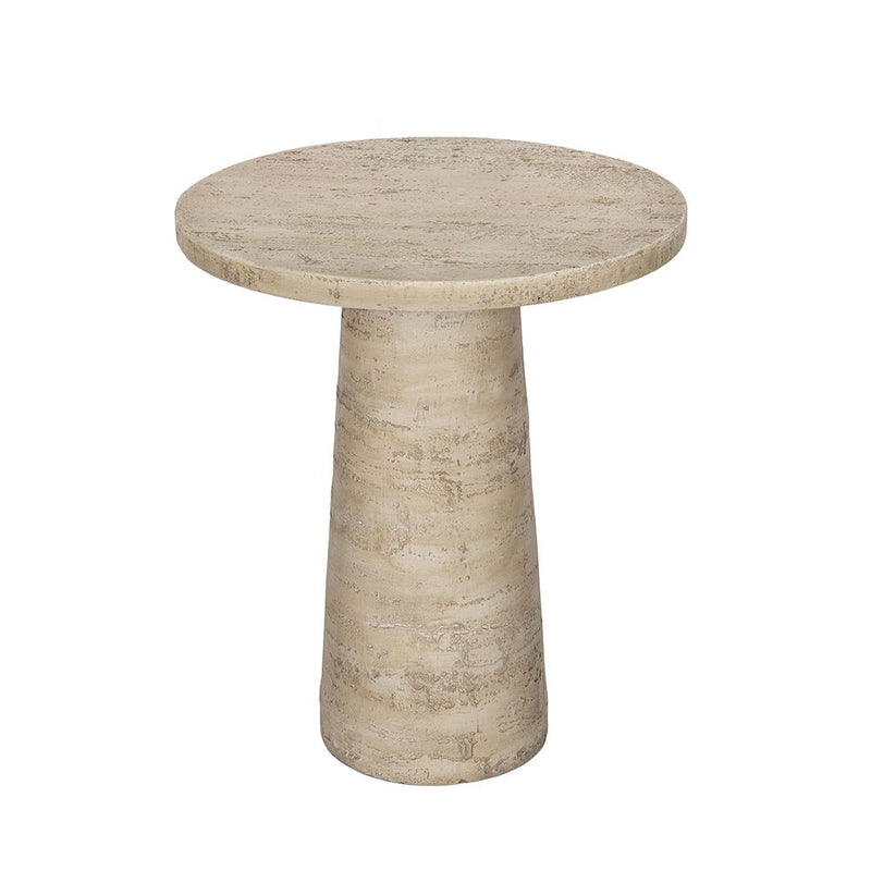 Round Side Table With Pedestal Base