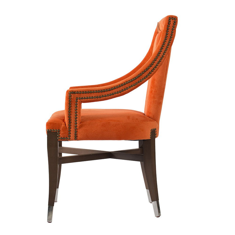 Modern Accent Chair Dining Chairs, Accent Chair For Living Room Dining Room Kitchen - Orange