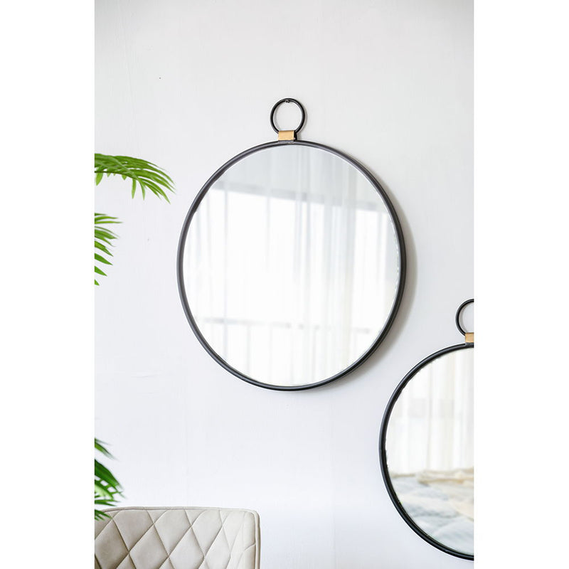 Wall Mirror With Black Frame, Contemporary Minimalist Accent Mirror For Living Room, Foyer, Entryway, Bedroom - Black