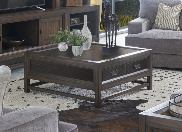 Branson - 2-Drawer Coffee Table, Two-Tone - Brown