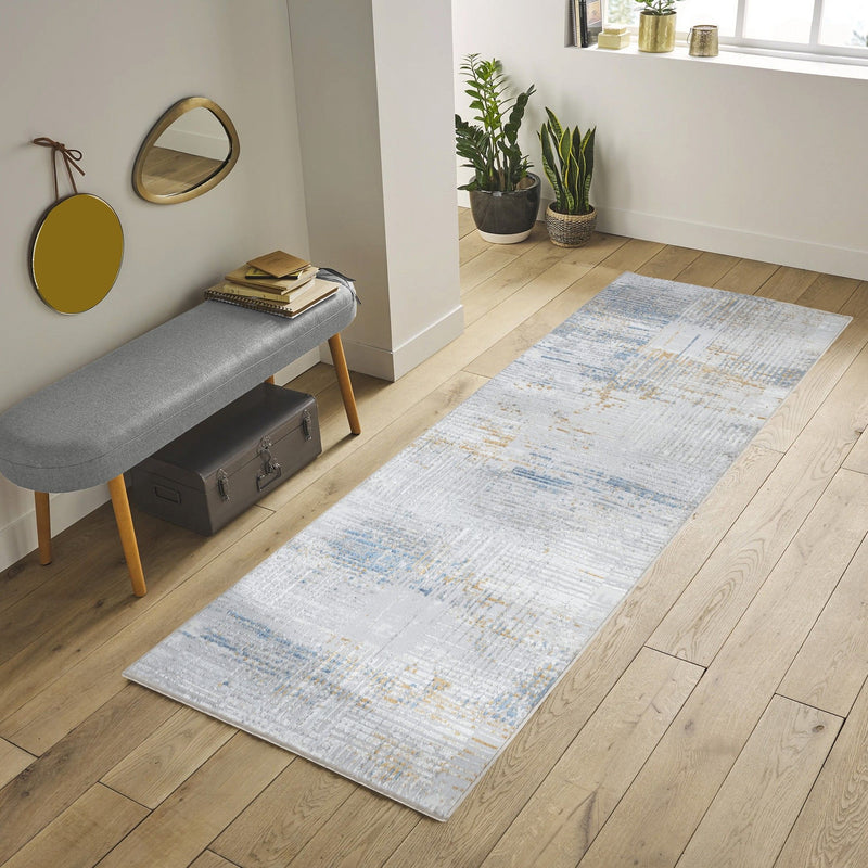 Nova - 5'3" X 7' Area Rug - Multi / Light Gray