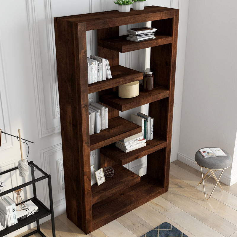 Sausalito - 72" High 6-Shelf Bookcase - Whiskey