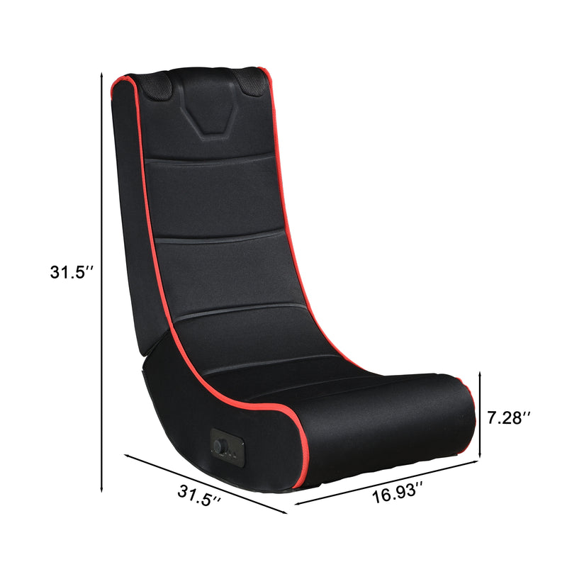 Foldable Gaming Chair With Onboard Speakers - Black