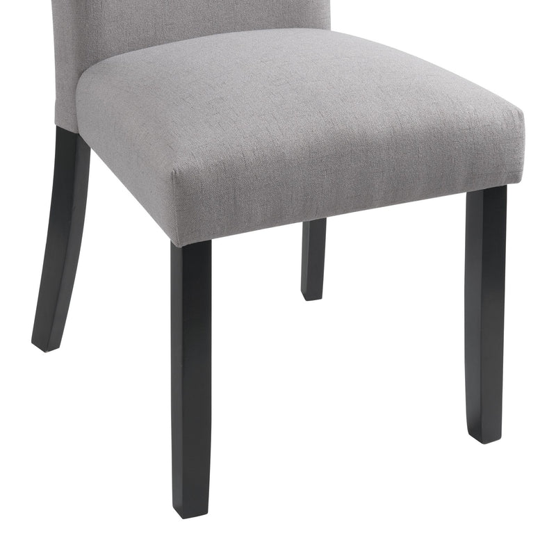 Beckley - Side Chair With Dark Gray Linen No Nailhead (Set of 2)