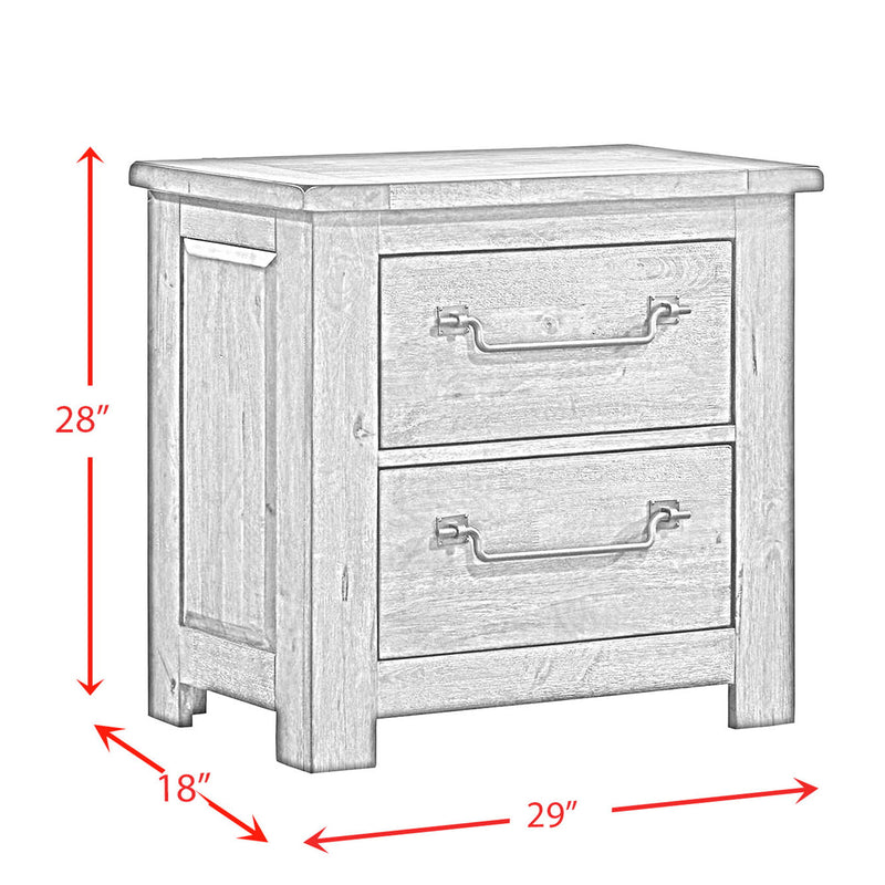 Maverick - Nightstand With Usb - Grey