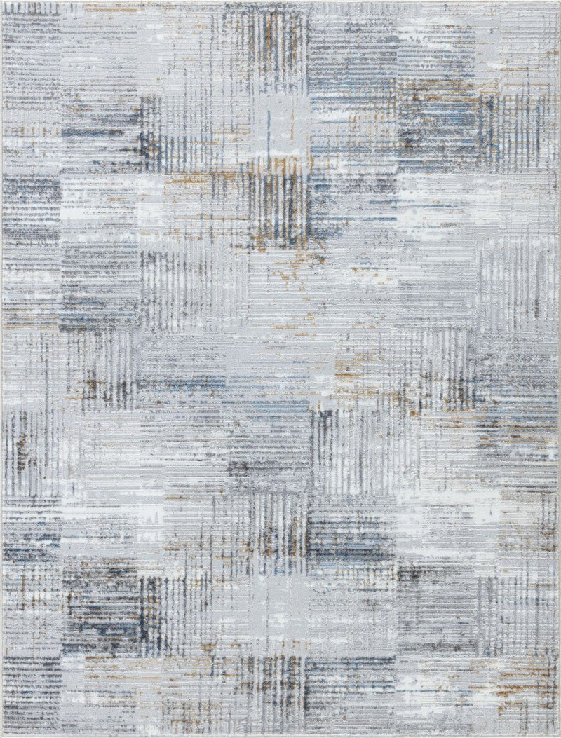 Nova - 5'3" X 7' Area Rug - Multi / Light Gray