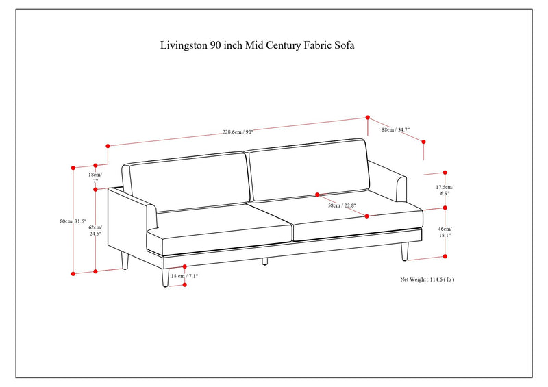 Livingston - 90" Sofa