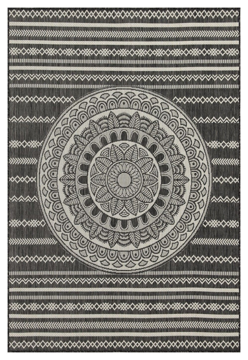 Sunshine - 2'7" X 7'3" Indoor / Outdoor, Area Rug - Anthracite - Polypropylene