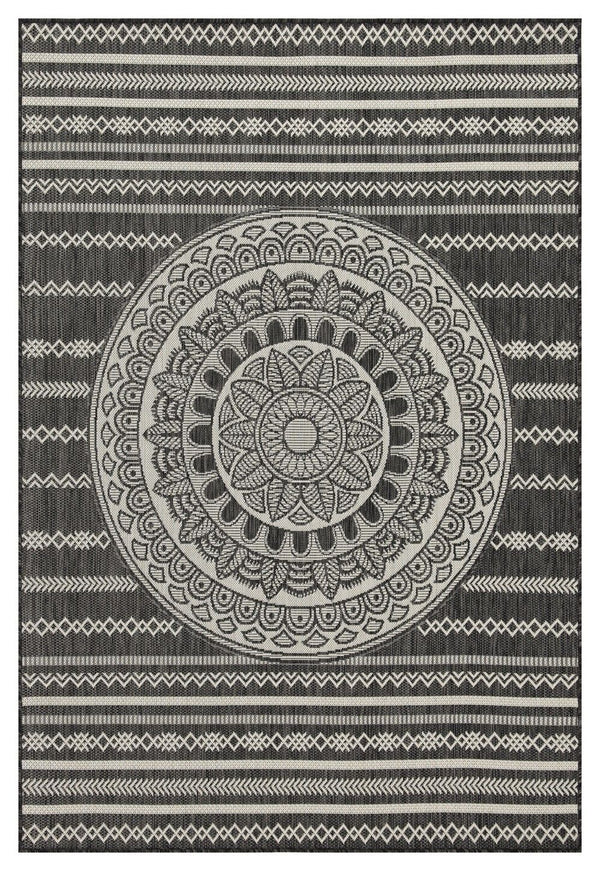 Sunshine - 5'3" X 7'3" Indoor / Outdoor Area Rug - Anthracite - Polypropylene